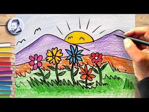 Comment dessiner un paysage de printemps