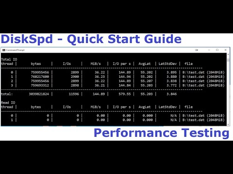 DiskSpd - How to test performance. (Quick Start Guide - Computer Performance)