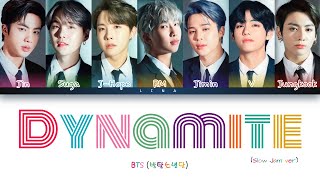 BTS (방탄소년단) - DYNAMITE (Slow Jam Remix) (Color Coded Lyrics Eng)