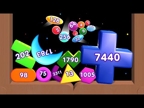 2048 DESTRUCTION BALLS - Bounce Merge Game (ASMR Numberblocks)