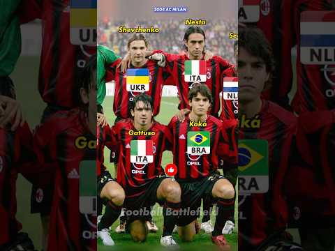 AC Milan squad 2004🔥Nations❤️#footballshorts #acmilan #rossoneri