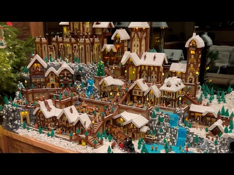 Massive LEGO Winter Village with Hundreds of Lights!