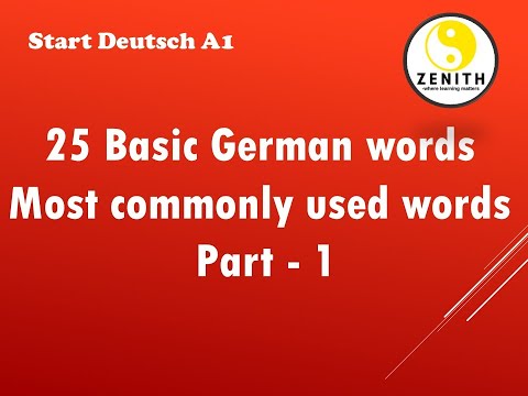 Learn German - Most Common Words in German | German Vocabulary for Beginners