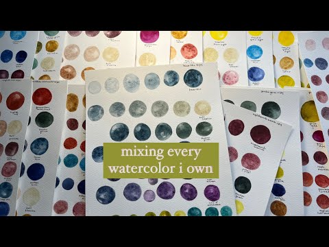 mixing all the colors in my palette