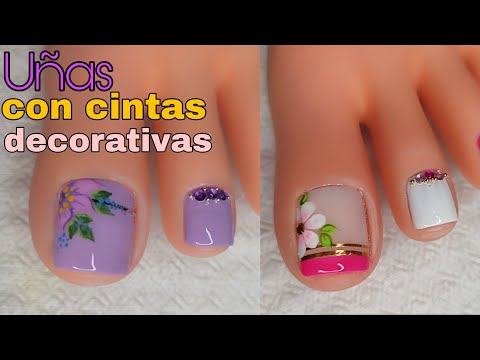 UÑAS decoradas con CINTAS DECORATIVAS #miarteentusuñas