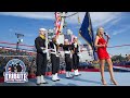 Lillian Garcia delivers a rousing rendition of the U.S. National Anthem at WWE Tribute to the Troops