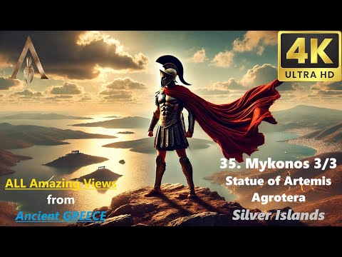AMAZING UltraHD4k (35) Views Ancient Greece🤩🏛 Statue of Artemis Agrotera - Mykonos 3/3 AC Odyssey