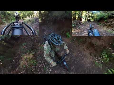 Biktrix Juggernaut Ultra FS towing a QuietKat Cargo trailer single wheel Review.
