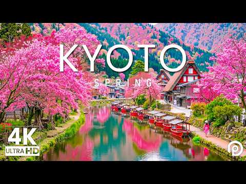 Kyoto Spring 4K – Peaceful Temples, Traditional Streets & Zen Garden Ambience
