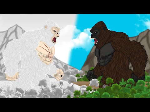 White MonsterVerse : KONG vs. WHITE KONG : Two Kong battle! | PANDY 84