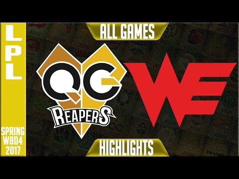 Team WE vs QG Reapers Highlights All Games - LPL Spring 2017 W8D4 - QG vs WE All Games