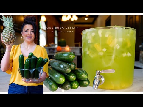 The BEST EASY Mexican Drink AGUA FRESCA de Pepino y Piña | Views on the road refreshing drink