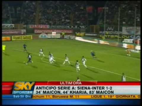SIENA-INTER 1-2 SERIE A 17° GIORNATA 20/12/08