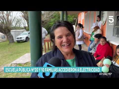 Inauguran red de electrificación rural que beneficia a la Escuela N.º 30 y a familias de San Benito