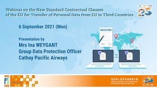 Webinar on "New SCC of the EU for Transfer of Personal Data from EU to