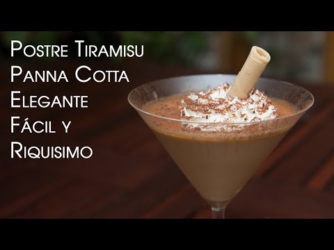 Postre Tiramisu Panna Cotta Elegante, Facil y Riquisimo