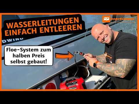 Draining water pipes with a self-built Gardena drainage system | cheaper than the Floe system