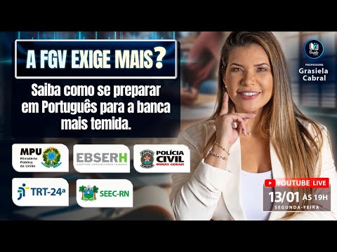 LIVE #281 - FGV sem mistérios: O que você precisa saber para arrasar no Português!