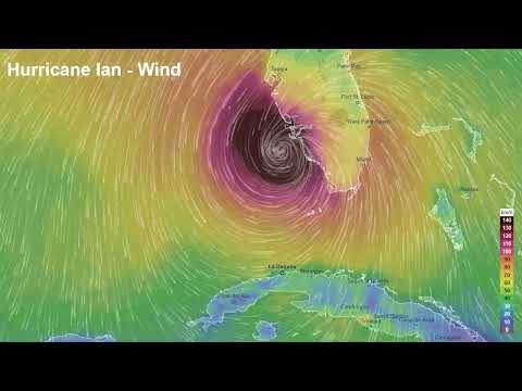 Hurricane Ian - Wind Gust Forecast