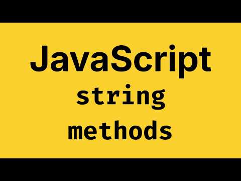 String Methods Introduction Javascript Course 2026