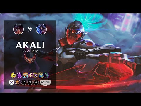 Akali Mid vs Ahri - KR Grandmaster Patch 12.18
