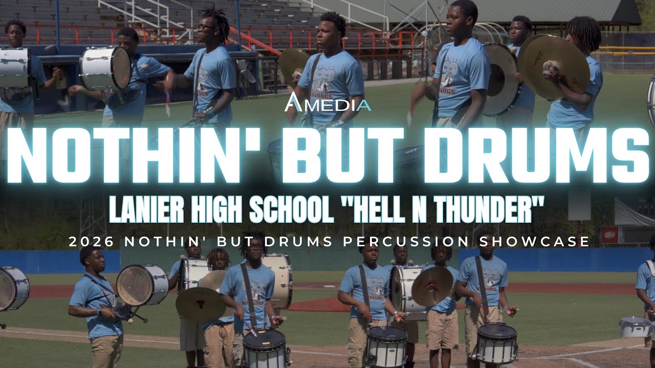 Lanier High School "Hell n Thunder" Drumline | 2026 Nothin' But Drums Showcase | 4K 🔥🎥🎬‼️