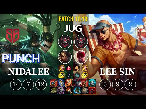 SB Punch Nidalee vs Lee Sin Jungle - KR Patch 10.19