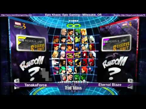 Epic Khaos Feb MvC3 - TanakaForce (MAG/AMM/SEN) vs Eternal Blaze (HKO/X23/SEN_ZER/X23/PHO)