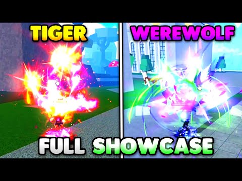 FULL Tiger & Werewolf Fruit BEST Showcase in Blox Fruits! (Leopard Rework)