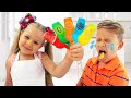 Roma And Diana Pretend Play Funny Stories About Ice Cream