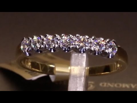 #65366 | T0.30ct | Seven Stone Round Brilliant Eternity Ring | Set in 18ct Yellow Gold