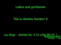 Lou Bega - Mambo No. 5 (A Little Bit Of...) Lyrics on ...