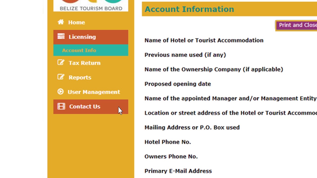 008   BTB   Online Portal Guide   Account Information