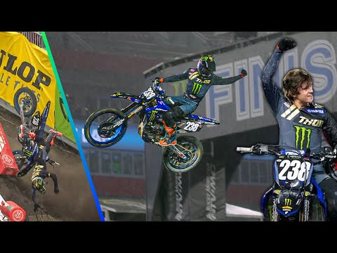 Haiden Deegan's First Pro Supercross Heat Win!! After A Big Qualifying Crash!