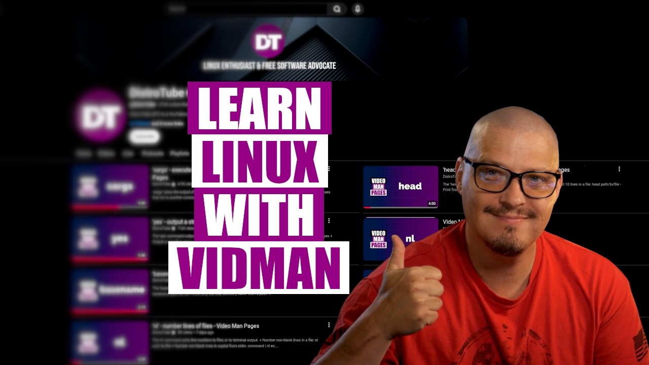 Vidman - A Program To View Video Man Pages