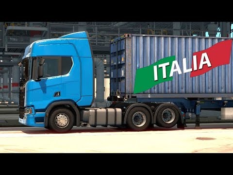 Euro Truck Simulator 2 Italia DLC - Container Trailer Pick Up from Livorno