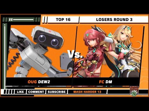 Mash Harder 13 - Losers Top 8 - Dew2 (R.O.B) VS DM (Pyra and Mythra) - Ultimate Singles
