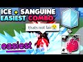 Sanguine Art Ice Is The MOST UNFAIR Combo Blox Fruits