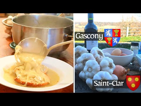 Traditional Garlic Soup - Le Tourin à l'Ail -  from Gascony,  Southwest France.