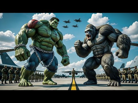 HULK vs KING KONG: Chains Break on Airbase Runway! 💥🦍💚 Who Wins This Epic Clash?