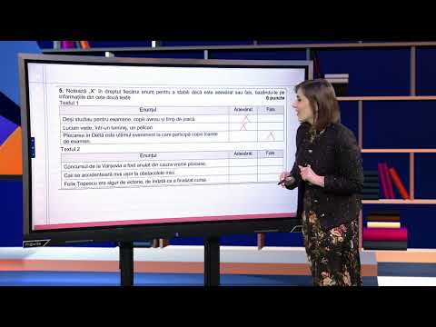 TeleŞcoala: Limba şi literatura română clasa a VIII-a–Simulare Evaluare Naţională 2023 – prima parte