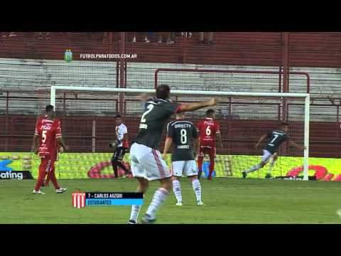 Gol de Auzqui. Argentinos 0 - Estudiantes 2. Fecha 5. Primera División 2015. FPT.