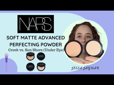 NARS SOFT MATTE ADVANCED PERFECTING POWDER | Under Eye Shade Comparison of Creek & Sun Shore