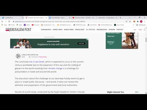 Sea level rise will cause the Israeli beaches to be wiped out