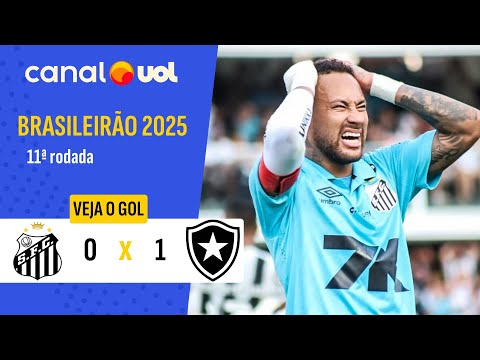 SANTOS 0 X 1 BOTAFOGO: VEJA O GOL E OS MELHORES LANCES DO JOGO PELO BRASIEIRÃO