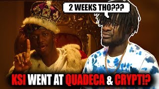 KSI Went At The Homie Crypt!? | KSI - Ares (Quadeca Diss Track) Official Video (REACTION!)