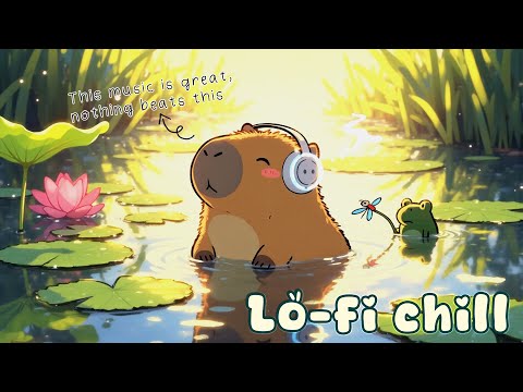 Relaxing Lofi Vibes with Capybara & Frog by the Lake 🐸