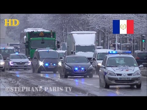 convoi du Premier Ministre Français Mr Edouard Philippe dans Paris