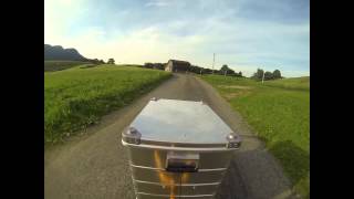 preview picture of video 'Testfahrt 1 mit Brennstoffzelle Susy in der Zargesbox auf Weber Anhänger'