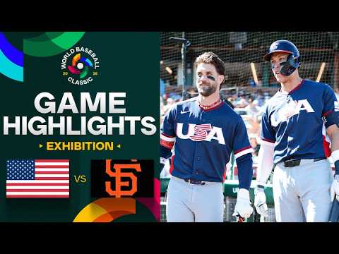 United States vs. Giants 2026 World Baseball Classic | Exhibition Game Highlights